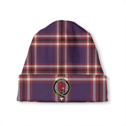ScotsTee Shop Scottish Laing of Archiestown (Lang of Archiestown) Weathered Clan Crest Tartan Plaid Knit Beanie
