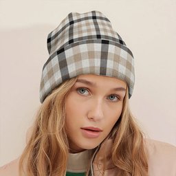 ScotsTee Shop Scottish Hogg Weathered Clan Crest Tartan Plaid Knit Beanie