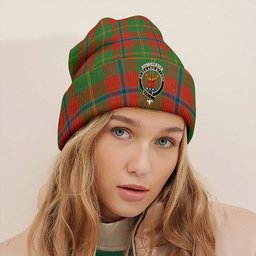 ScotsTee Shop Scottish Hutcheson Ancient Clan Crest Tartan Plaid Knit Beanie