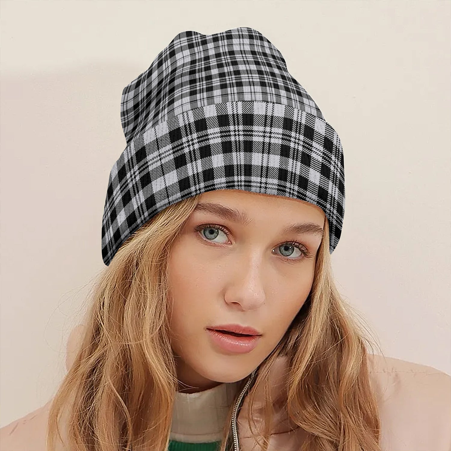 ScotsTee Shop Scottish Scott (Sir Walter) Personal Clan Crest Tartan Plaid Knit Beanie