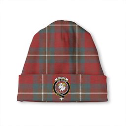 ScotsTee Shop Scottish Ruthven Weathered Clan Crest Tartan Plaid Knit Beanie