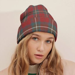 ScotsTee Shop Scottish Ruthven Weathered Clan Crest Tartan Plaid Knit Beanie