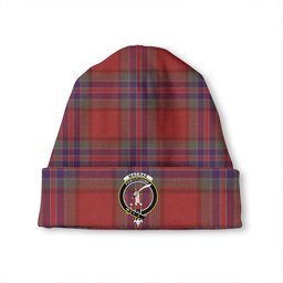 ScotsTee Shop Scottish MacRae of Ardentoul Weathered Clan Crest Tartan Plaid Knit Beanie