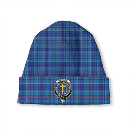 ScotsTee Shop Scottish Mercer Modern Clan Crest Tartan Plaid Knit Beanie
