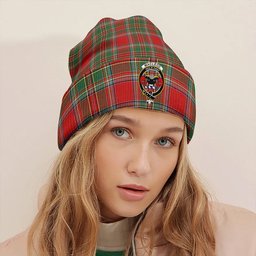 ScotsTee Shop Scottish MacLeod of Gesto Modern Clan Crest Tartan Plaid Knit Beanie