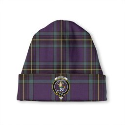 ScotsTee Shop Scottish Murray of Elibank Weathered Clan Crest Tartan Plaid Knit Beanie