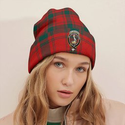ScotsTee Shop Scottish MacQuarrie (MacGuarie) Modern Clan Crest Tartan Plaid Knit Beanie
