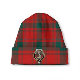 ScotsTee Shop Scottish MacQuarrie (MacGuarie) Modern Clan Crest Tartan Plaid Knit Beanie