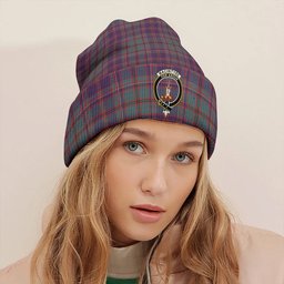 ScotsTee Shop Scottish MacIntyre of Glenorchy Weathered Clan Crest Tartan Plaid Knit Beanie