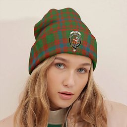 ScotsTee Shop Scottish Skene Ancient Clan Crest Tartan Plaid Knit Beanie