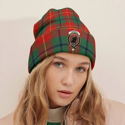 ScotsTee Shop Scottish Turnbull Dress Modern Clan Crest Tartan Plaid Knit Beanie