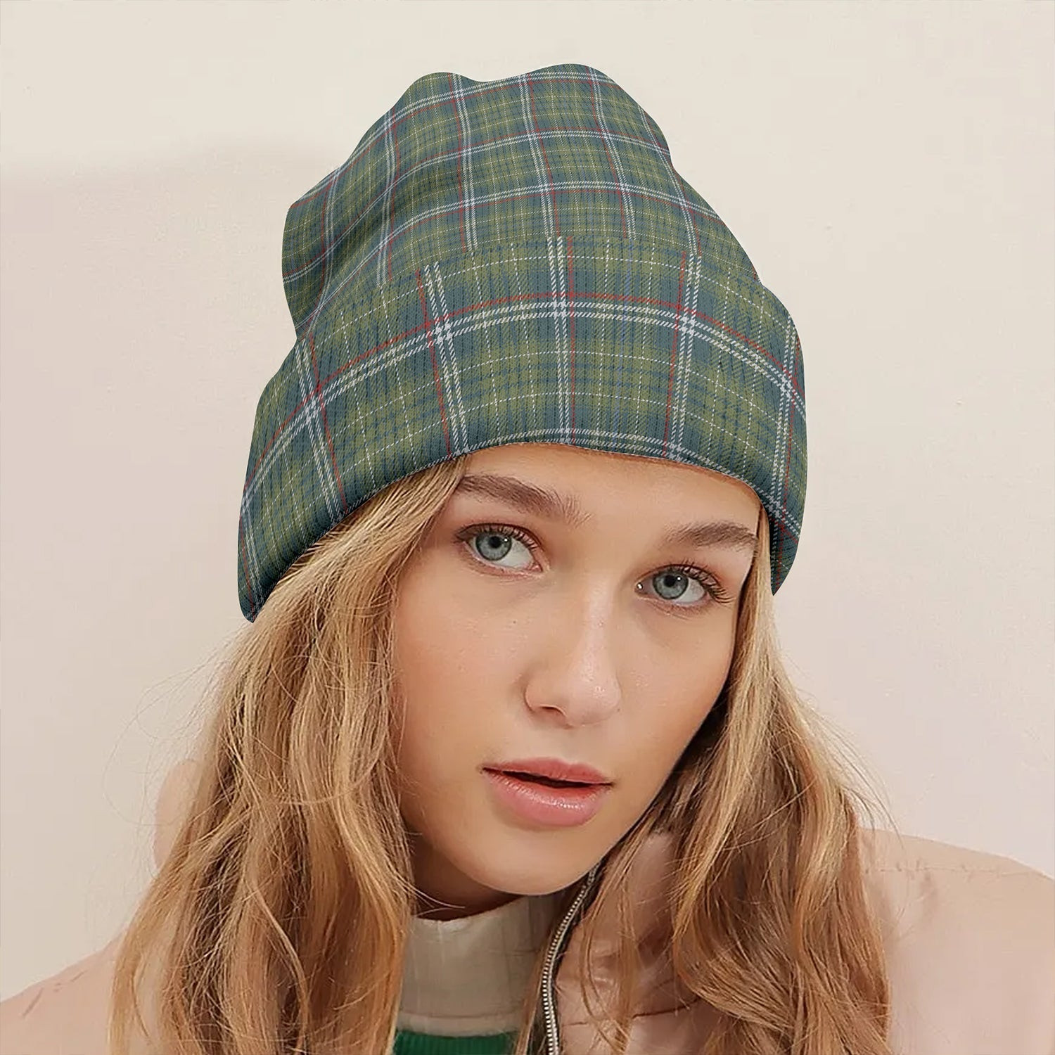 ScotsTee Shop Scottish Toshach Weathered Clan Crest Tartan Plaid Knit Beanie