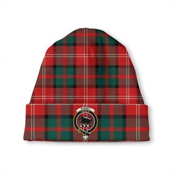 ScotsTee Shop Scottish Nisbet (Nisbit) Modern Clan Crest Tartan Plaid Knit Beanie