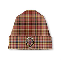 ScotsTee Shop Scottish Ogilvie of Strathallan Ancient Clan Crest Tartan Plaid Knit Beanie