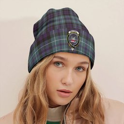 ScotsTee Shop Scottish MacNeil of Colonsay (MacNeil of Barra of Colonsay) Weathered Clan Crest Tartan Plaid Knit Beanie