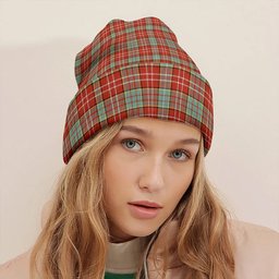ScotsTee Shop Scottish Ogilvie Ancient Clan Crest Tartan Plaid Knit Beanie