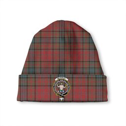 ScotsTee Shop Scottish Murray of Atholl Red Dress (Murray of Atholl; Red Dress) Weathered Clan Crest Tartan Plaid Knit Beanie