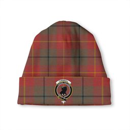 ScotsTee Shop Scottish Turnbull Dress Weathered Clan Crest Tartan Plaid Knit Beanie