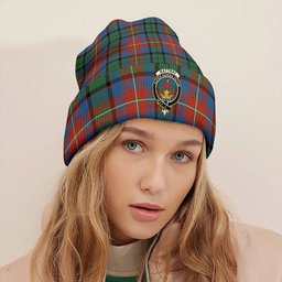 ScotsTee Shop Scottish Rattray of Lude Ancient Clan Crest Tartan Plaid Knit Beanie