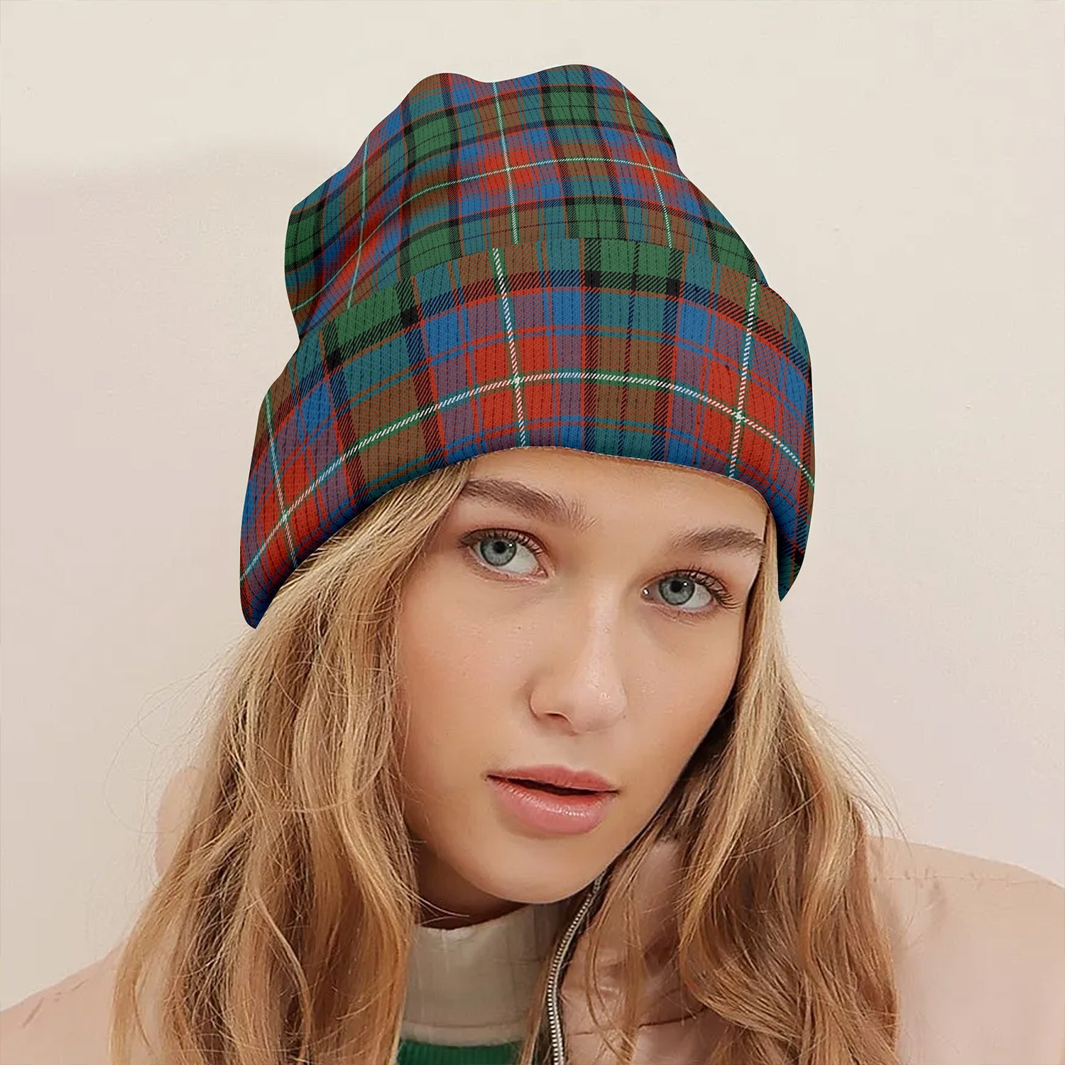 ScotsTee Shop Scottish Rattray of Lude Ancient Clan Crest Tartan Plaid Knit Beanie