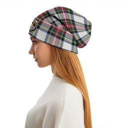 ScotsTee Shop Scottish Stewart Dress Modern Clan Crest Tartan Plaid Knit Beanie