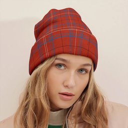ScotsTee Shop Scottish Rose of Kilravock Ancient Clan Crest Tartan Plaid Knit Beanie