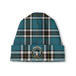 ScotsTee Shop Scottish Thomson Blue (MacThomas Blue Thompson Dress) Ancient Clan Crest Tartan Plaid Knit Beanie
