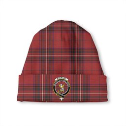 ScotsTee Shop Scottish Stewart of Rothesay Weathered Clan Crest Tartan Plaid Knit Beanie
