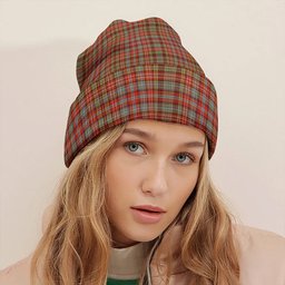 ScotsTee Shop Scottish Ogilvie of Airlie Ancient Clan Crest Tartan Plaid Knit Beanie