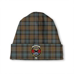 ScotsTee Shop Scottish MacLeod of Skye Weathered Clan Crest Tartan Plaid Knit Beanie