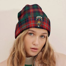 ScotsTee Shop Scottish Rattray of Lude Modern Clan Crest Tartan Plaid Knit Beanie