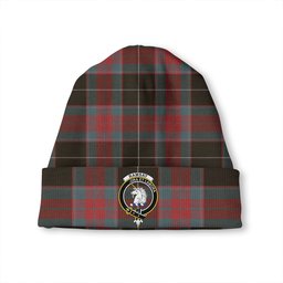 ScotsTee Shop Scottish Ramsay Green Weathered Clan Crest Tartan Plaid Knit Beanie