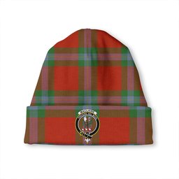 ScotsTee Shop Scottish MacLaine of LochBuie (Cockburn) (MacLaine) Ancient Clan Crest Tartan Plaid Knit Beanie