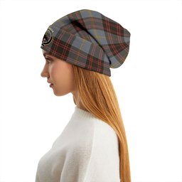 ScotsTee Shop Scottish Rutherford Weathered Clan Crest Tartan Plaid Knit Beanie