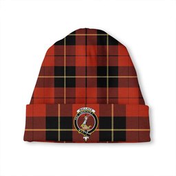 ScotsTee Shop Scottish Wallace (Wallas) Ancient Clan Crest Tartan Plaid Knit Beanie