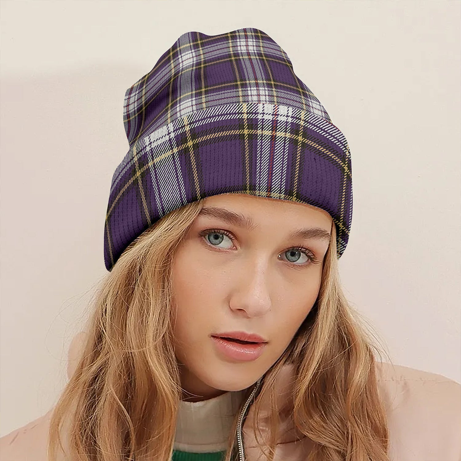 ScotsTee Shop Scottish Maver Dress Weathered Clan Crest Tartan Plaid Knit Beanie