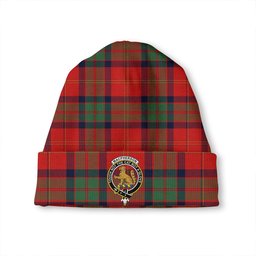 ScotsTee Shop Scottish MacPherson of Cluny Modern Clan Crest Tartan Plaid Knit Beanie