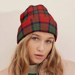 ScotsTee Shop Scottish MacPherson of Cluny Modern Clan Crest Tartan Plaid Knit Beanie
