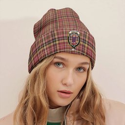 ScotsTee Shop Scottish Ogilvie of Strathallan Weathered Clan Crest Tartan Plaid Knit Beanie