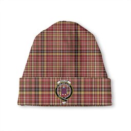 ScotsTee Shop Scottish Ogilvie of Strathallan Weathered Clan Crest Tartan Plaid Knit Beanie