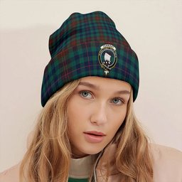 ScotsTee Shop Scottish Tennant Yules Modern Clan Crest Tartan Plaid Knit Beanie