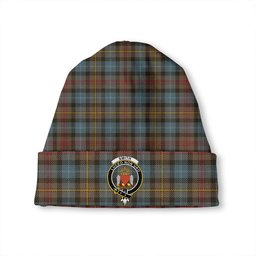 ScotsTee Shop Scottish Smith (MacGowan Hunting) Weathered Clan Crest Tartan Plaid Knit Beanie