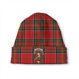 ScotsTee Shop Scottish Stewart of Galloway Modern Clan Crest Tartan Plaid Knit Beanie