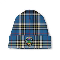 ScotsTee Shop Scottish Thomson Blue (MacThomas Blue Thompson Dress) Modern Clan Crest Tartan Plaid Knit Beanie