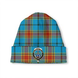 ScotsTee Shop Scottish Traill (Trayle) Weathered Clan Crest Tartan Plaid Knit Beanie