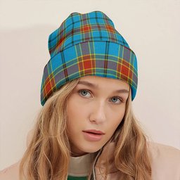 ScotsTee Shop Scottish Traill (Trayle) Weathered Clan Crest Tartan Plaid Knit Beanie
