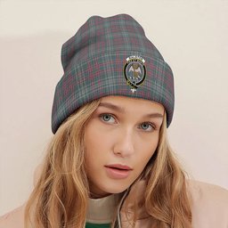 ScotsTee Shop Scottish Ralston US Weathered Clan Crest Tartan Plaid Knit Beanie