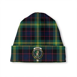 ScotsTee Shop Scottish Watson (Wate Watt) Modern Clan Crest Tartan Plaid Knit Beanie