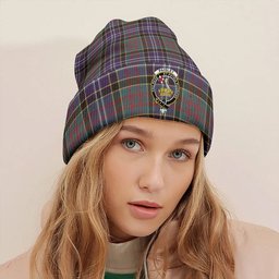 ScotsTee Shop Scottish Paisley Drennan (Drennan Drennan) Weathered Clan Crest Tartan Plaid Knit Beanie
