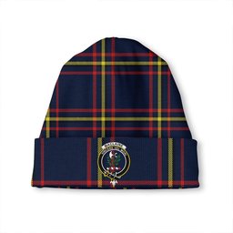 ScotsTee Shop Scottish MacLaine of LochBuie Hunting (MacLaine) Modern Clan Crest Tartan Plaid Knit Beanie